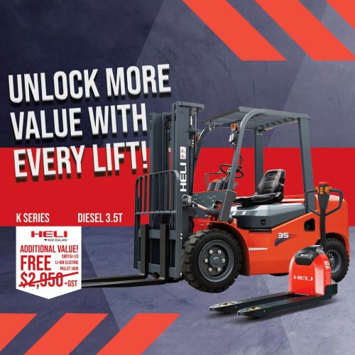  Diesel Forklift 3.5 Tonne K2 Series + FREE Pallet Jack