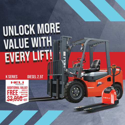  Diesel Forklift 2.5 Tonne K2 Series + FREE Pallet Jack